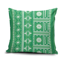 Fiji Masi All Green Pillow Cover Tapa Pattern LT01 Green - Polynesian Pride