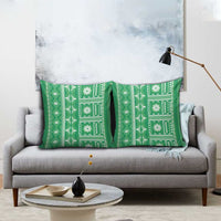 Fiji Masi All Green Pillow Cover Tapa Pattern LT01 - Polynesian Pride