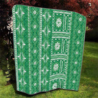 Fiji Masi All Green Quilt Tapa Pattern - Polynesian Pride