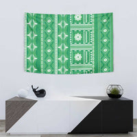Fiji Masi All Green Tapestry Tapa Pattern LT01 - Polynesian Pride