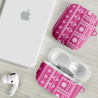 Fiji Masi All Pink AirPods Case Tapa Pattern - Polynesian Pride