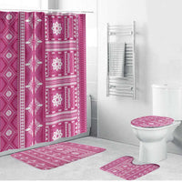 Fiji Masi All Pink Bathroom Set Tapa Pattern - Polynesian Pride