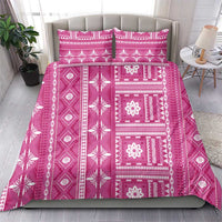Fiji Masi All Pink Bedding Set Tapa Pattern - Polynesian Pride