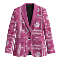 Fiji Masi All Pink Blazer Tapa Pattern LT01 Unisex Pink - Polynesian Pride