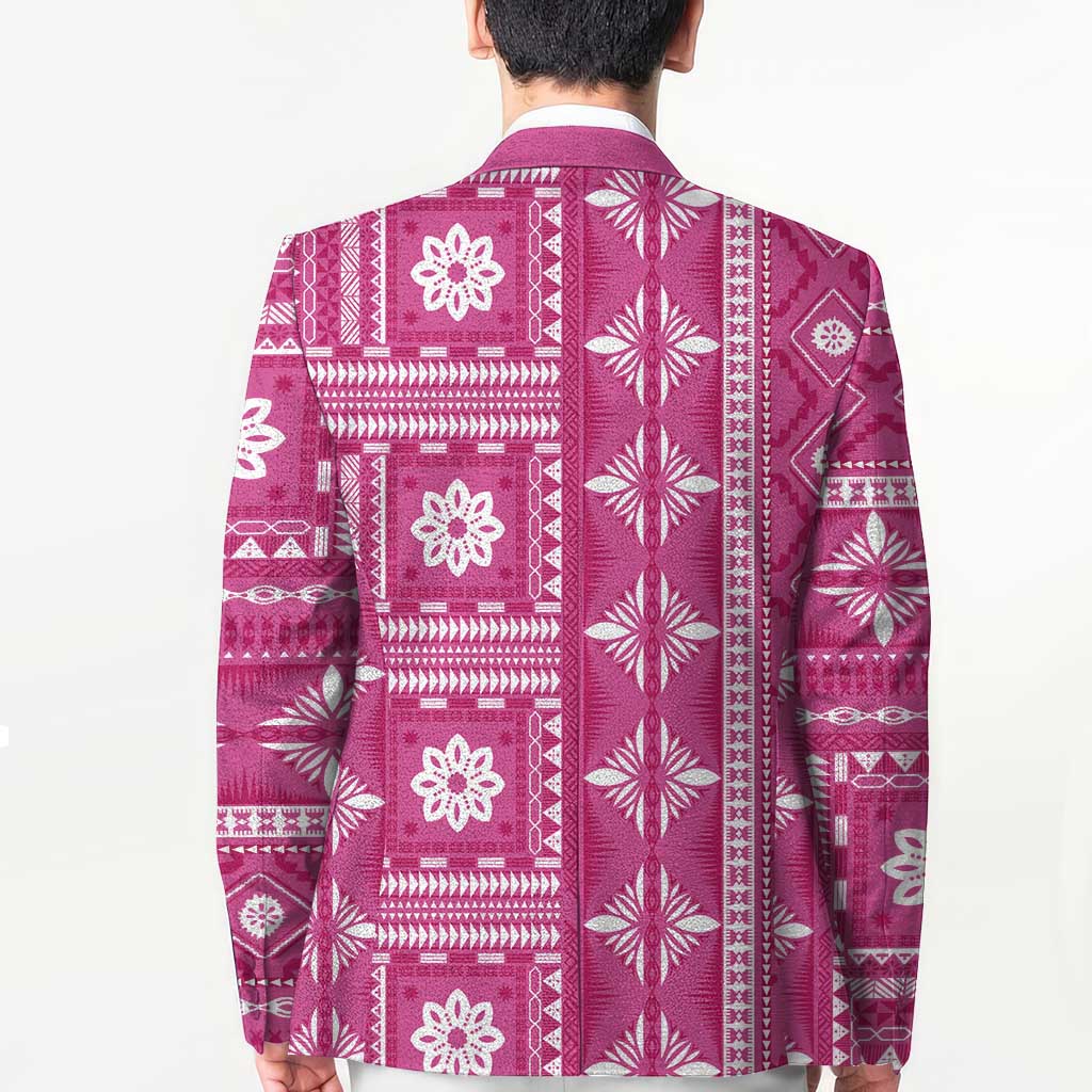 Fiji Masi All Pink Blazer Tapa Pattern LT01 - Polynesian Pride