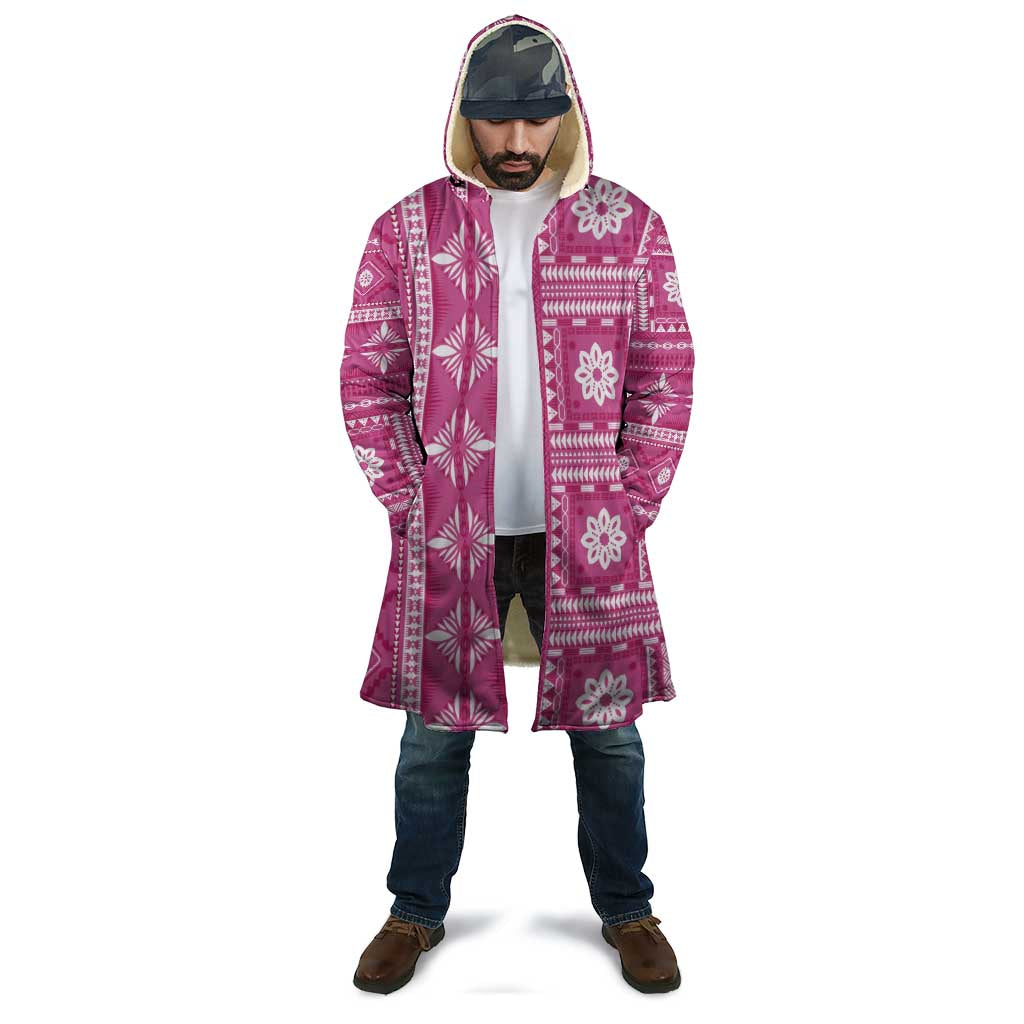 Fiji Masi All Pink Cloak Tapa Pattern - Polynesian Pride