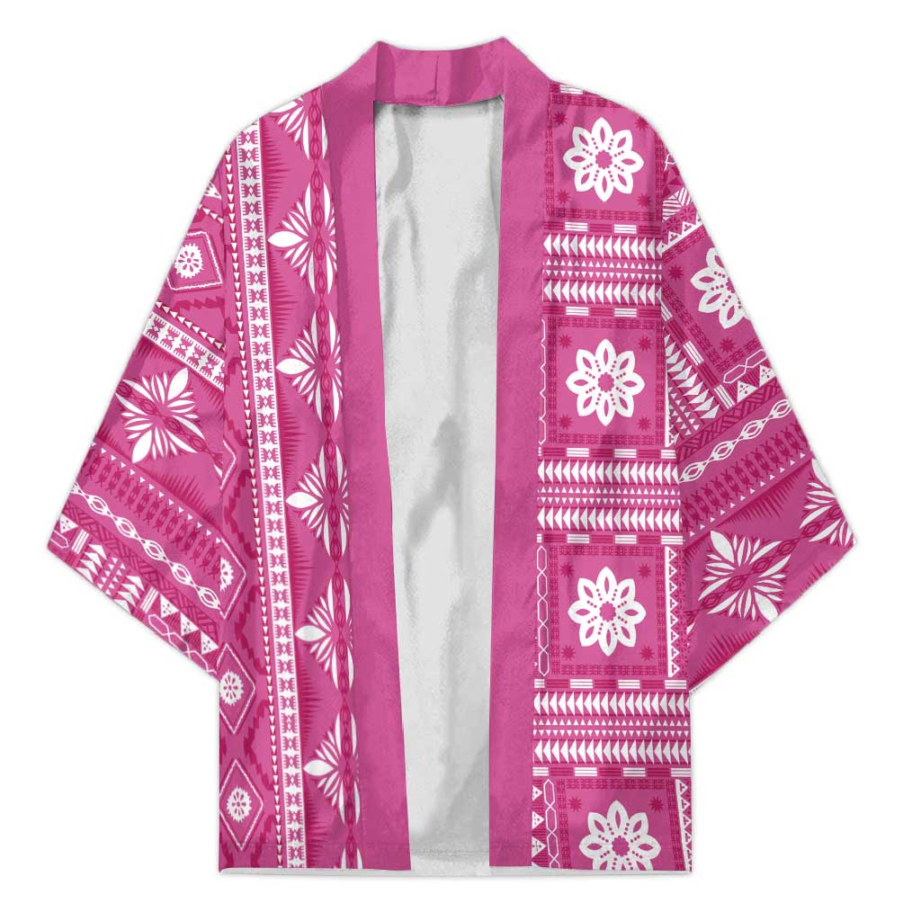 Fiji Masi All Pink Kimono Tapa Pattern - Polynesian Pride