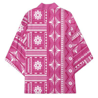 Fiji Masi All Pink Kimono Tapa Pattern - Polynesian Pride