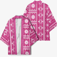 Fiji Masi All Pink Kimono Tapa Pattern - Polynesian Pride