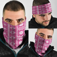 Fiji Masi All Pink Neck Gaiter Tapa Pattern LT01 - Polynesian Pride