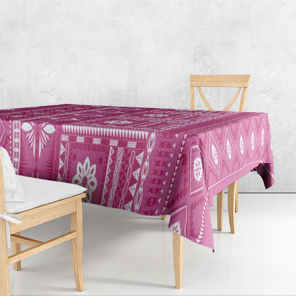 Fiji Masi All Pink Tablecloth Tapa Pattern LT01 - Polynesian Pride