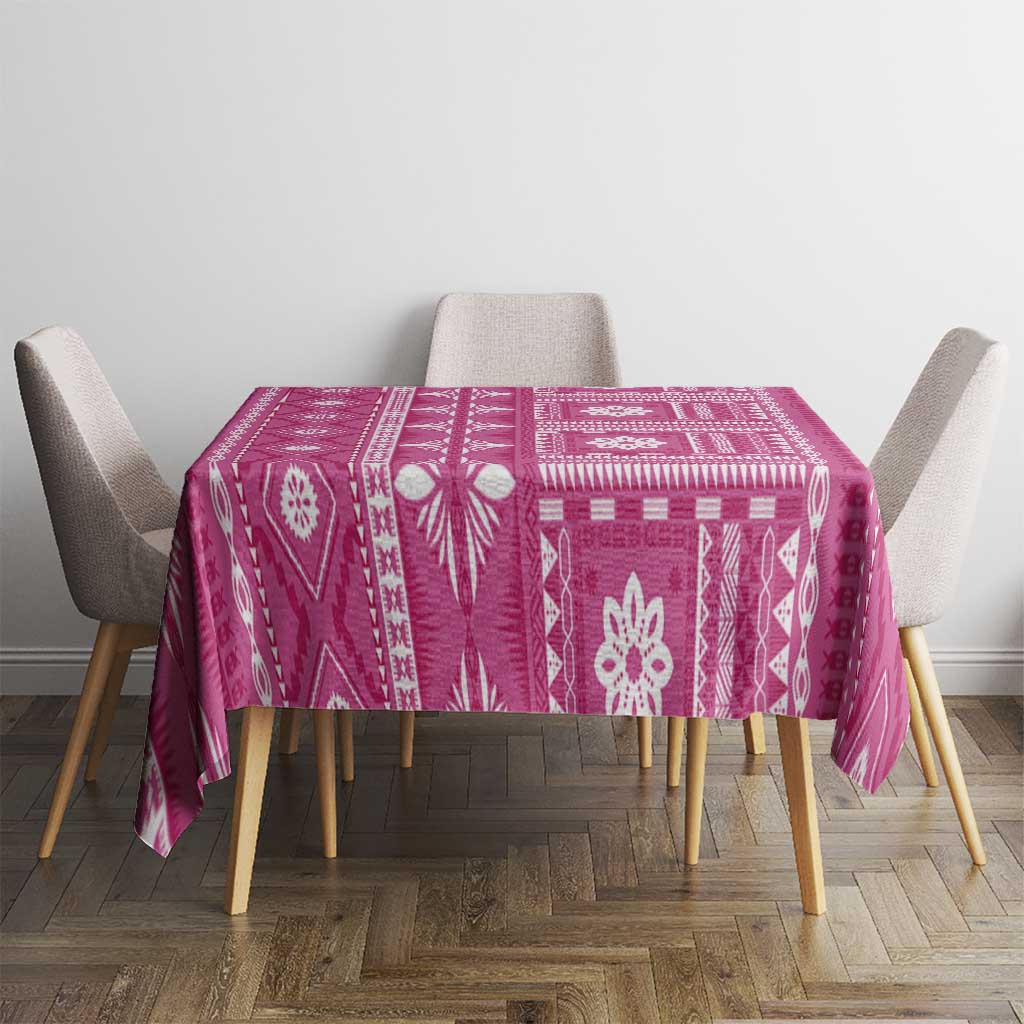 Fiji Masi All Pink Tablecloth Tapa Pattern LT01 - Polynesian Pride