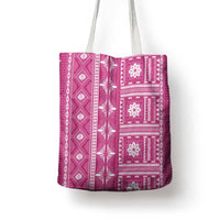 Fiji Masi All Pink Tote Bag Tapa Pattern - Polynesian Pride