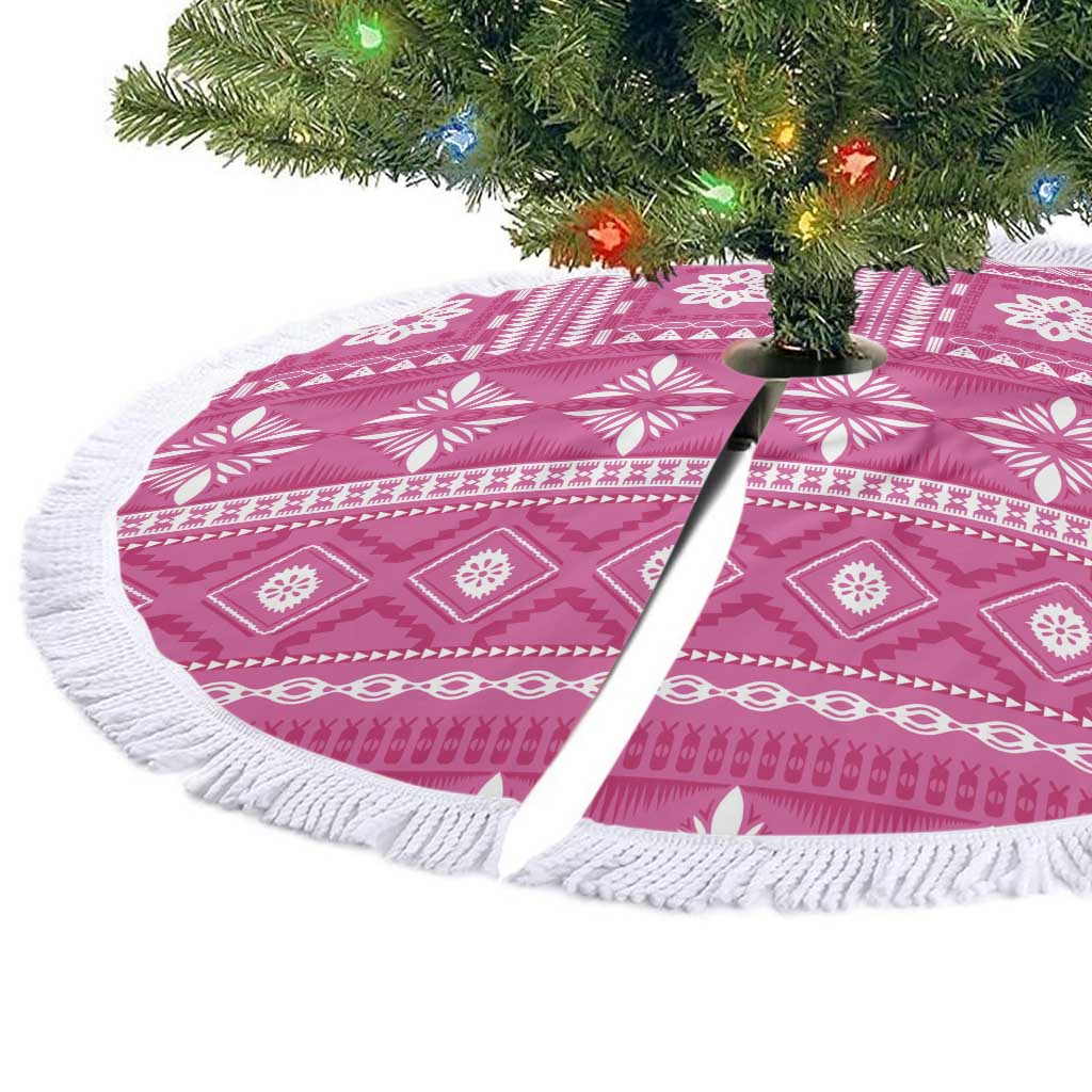 Fiji Masi All Pink Tree Skirt Tapa Pattern - Polynesian Pride
