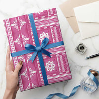 Fiji Masi All Pink Wrapping Paper Tapa Pattern - Polynesian Pride