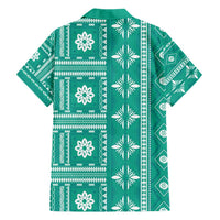 Fiji Masi All Teal Hawaiian Shirt Tapa Pattern - Polynesian Pride