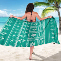 Fiji Masi All Teal Sarong Tapa Pattern LT01 - Polynesian Pride