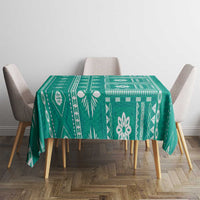 Fiji Masi All Teal Tablecloth Tapa Pattern LT01 - Polynesian Pride