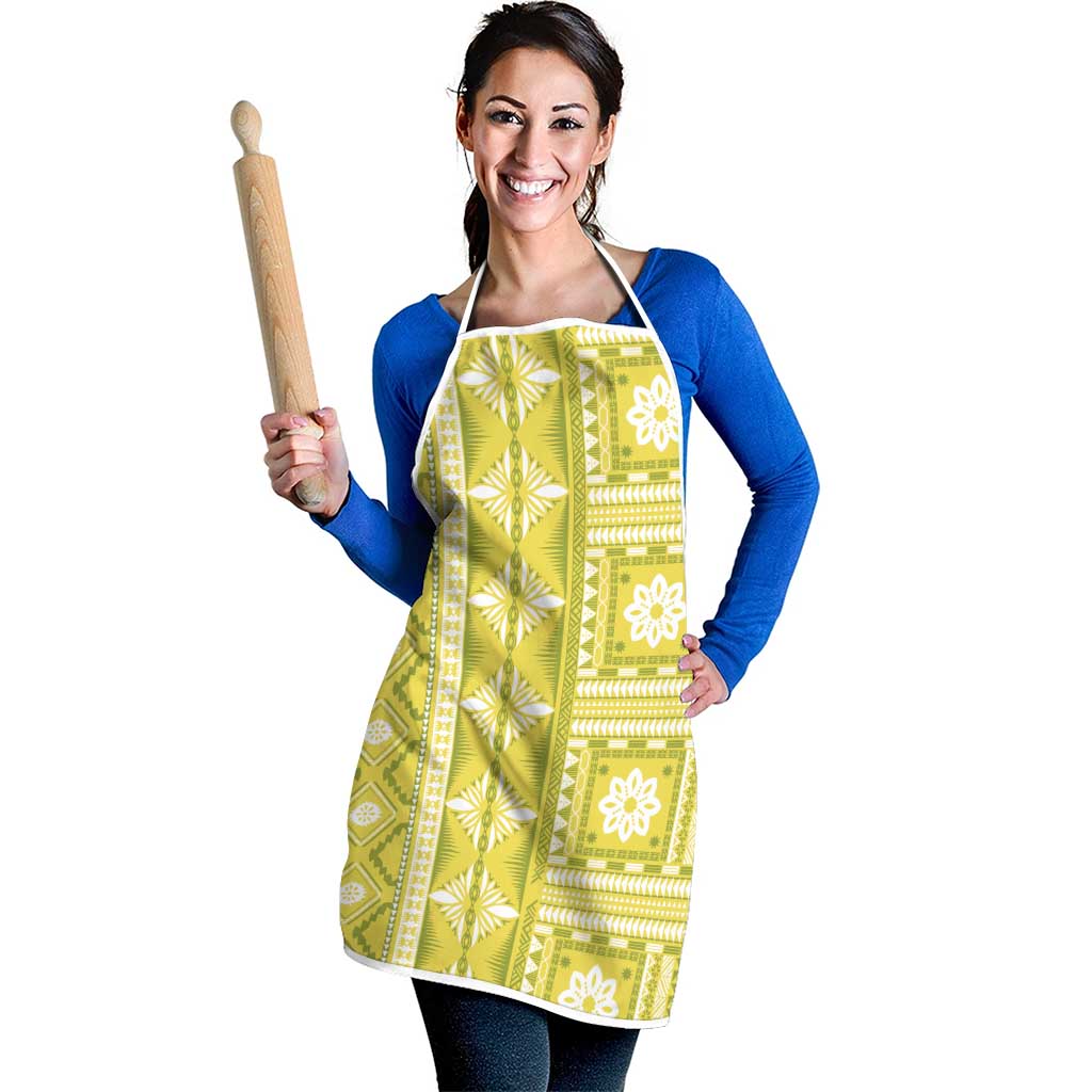 Fiji Masi All Yellow Apron Tapa Pattern - Polynesian Pride