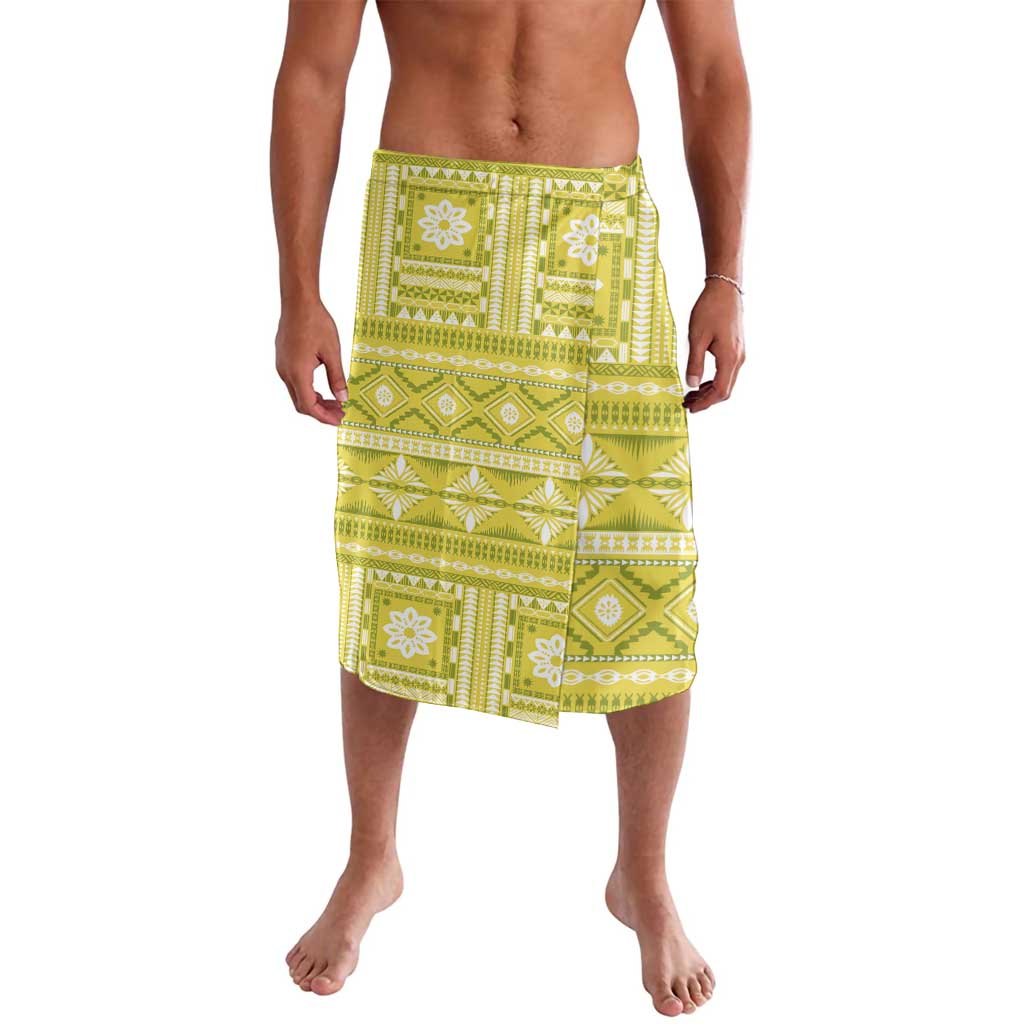 Fiji Masi All Yellow Lavalava Tapa Pattern - Polynesian Pride