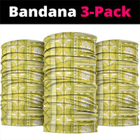 Fiji Masi All Yellow Neck Gaiter Tapa Pattern LT01 package One Size: 25*50cm Yellow - Polynesian Pride