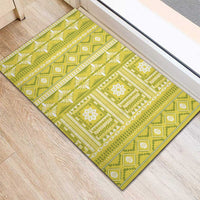 Fiji Masi All Yellow Rubber Doormat Tapa Pattern - Polynesian Pride