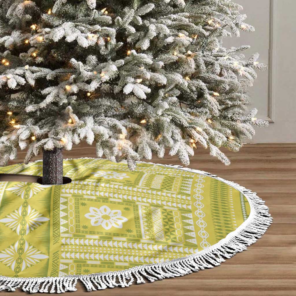Fiji Masi All Yellow Tree Skirt Tapa Pattern - Polynesian Pride
