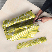 Fiji Masi All Yellow Umbrella Tapa Pattern - Polynesian Pride