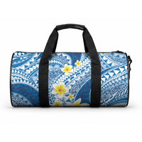 Plumeria Polynesian Blue Glitter Pattern Duffle Bag LT01 One size Blue - Polynesian Pride