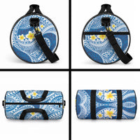 Plumeria Polynesian Blue Glitter Pattern Duffle Bag LT01 - Polynesian Pride