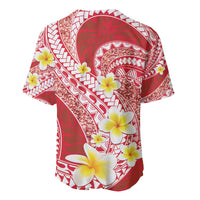 Plumeria Polynesian Coral Glitter Pattern Baseball Jersey LT01 - Polynesian Pride