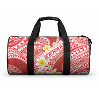 Plumeria Polynesian Coral Glitter Pattern Duffle Bag LT01 One size Coral - Polynesian Pride