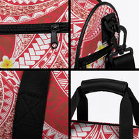 Plumeria Polynesian Coral Glitter Pattern Duffle Bag LT01 - Polynesian Pride