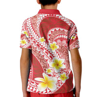 Plumeria Polynesian Coral Glitter Pattern Kid Polo Shirt LT01 - Polynesian Pride