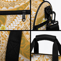 Plumeria Polynesian Gold Glitter Pattern Duffle Bag LT01 - Polynesian Pride