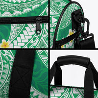 Plumeria Polynesian Green Glitter Pattern Duffle Bag LT01 - Polynesian Pride