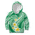 Plumeria Polynesian Green Glitter Pattern Kid Hoodie