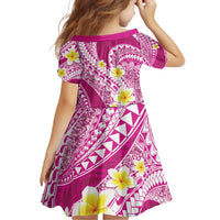Plumeria Polynesian Pink Glitter Pattern Family Matching Tank Maxi Dress and Hawaiian Shirt LT01 - Polynesian Pride