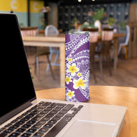 Plumeria Polynesian Purple Glitter Pattern Skinny Tumbler LT01 - Polynesian Pride