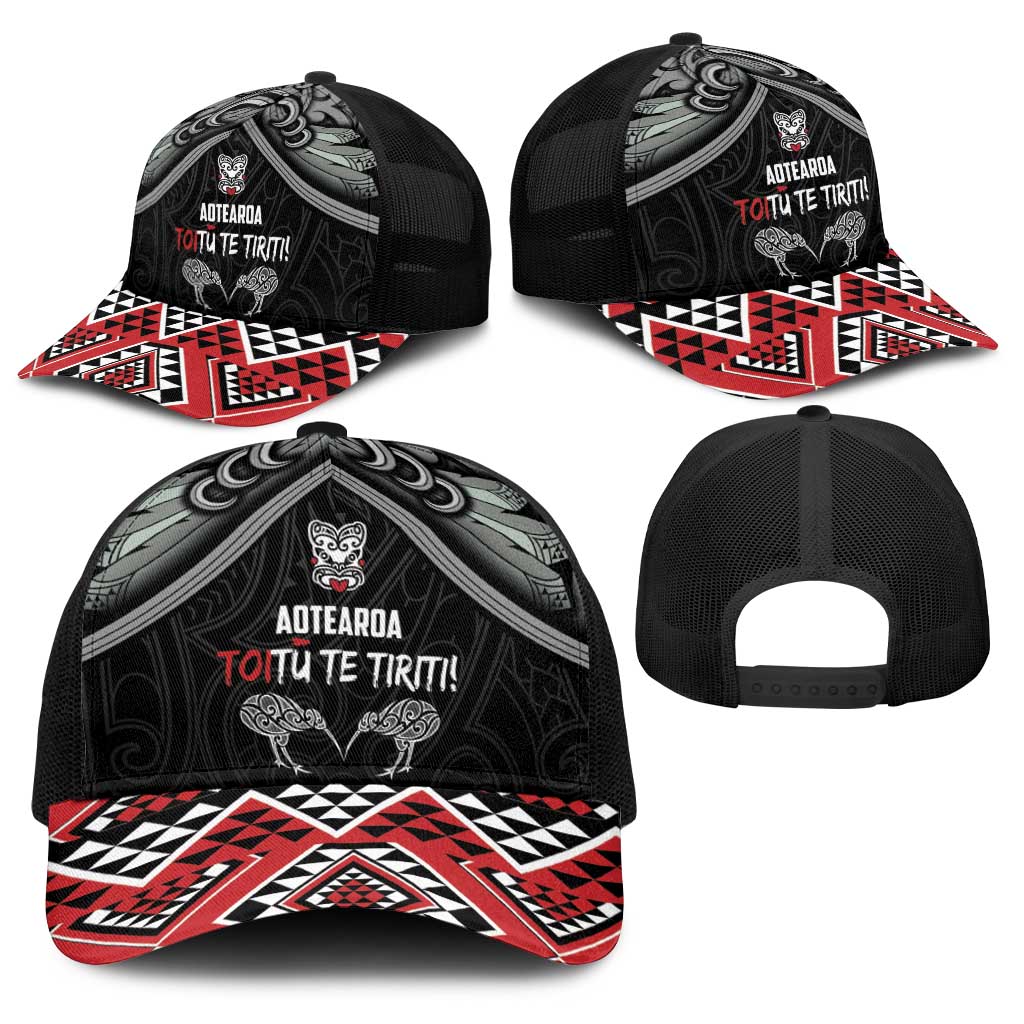 Aotearoa Toitu Te Tiriti Waitangi Baseball Net Cap Proud To Be Maori LT01 - Polynesian Pride
