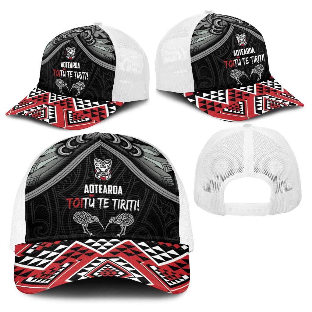 Aotearoa Toitu Te Tiriti Waitangi Baseball Net Cap Proud To Be Maori LT01 - Polynesian Pride