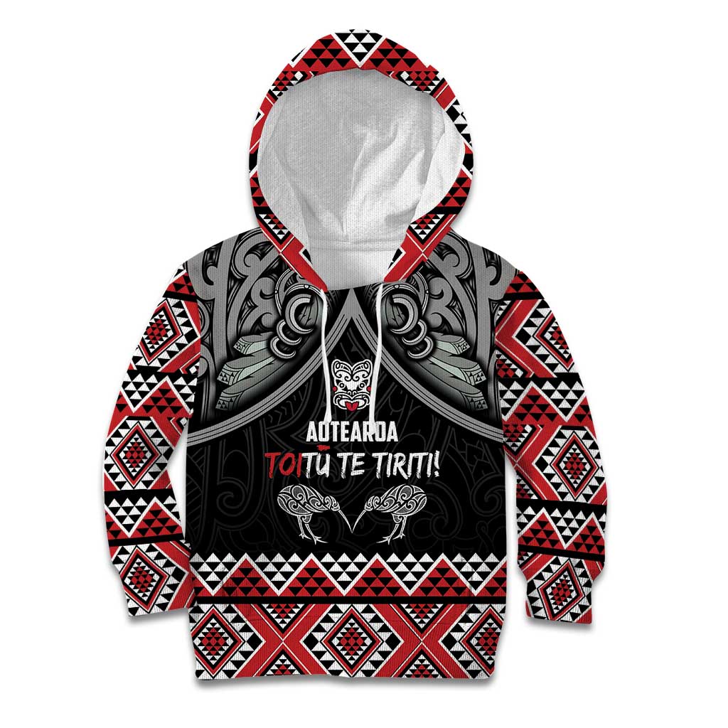 Aotearoa Toitu Te Tiriti Waitangi Kid Hoodie Proud To Be Maori
