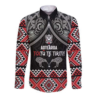 Aotearoa Toitu Te Tiriti Waitangi Long Sleeve Button Shirt Proud To Be Maori