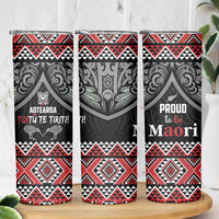 Aotearoa Toitu Te Tiriti Waitangi Skinny Tumbler Proud To Be Maori LT01 - Polynesian Pride