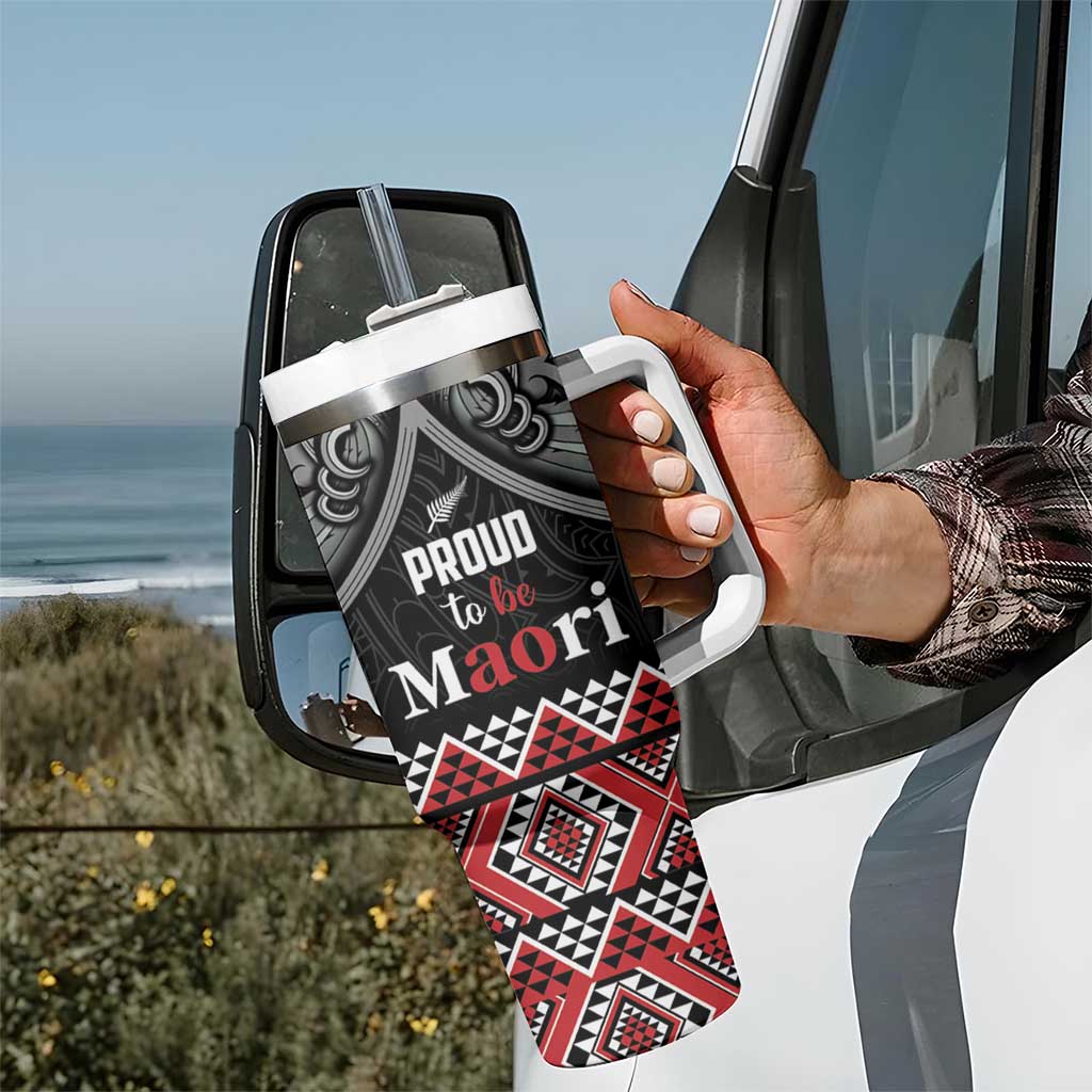 Aotearoa Toitu Te Tiriti Waitangi Tumbler With Handle Proud To Be Maori