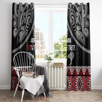 Aotearoa Toitu Te Tiriti Waitangi Window Curtain Proud To Be Maori