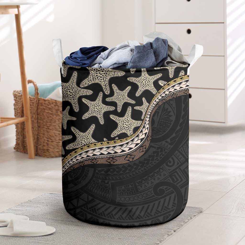 Beige Polynesian Starfish Unique Pattern Laundry Basket LT01 Beige - Polynesian Pride