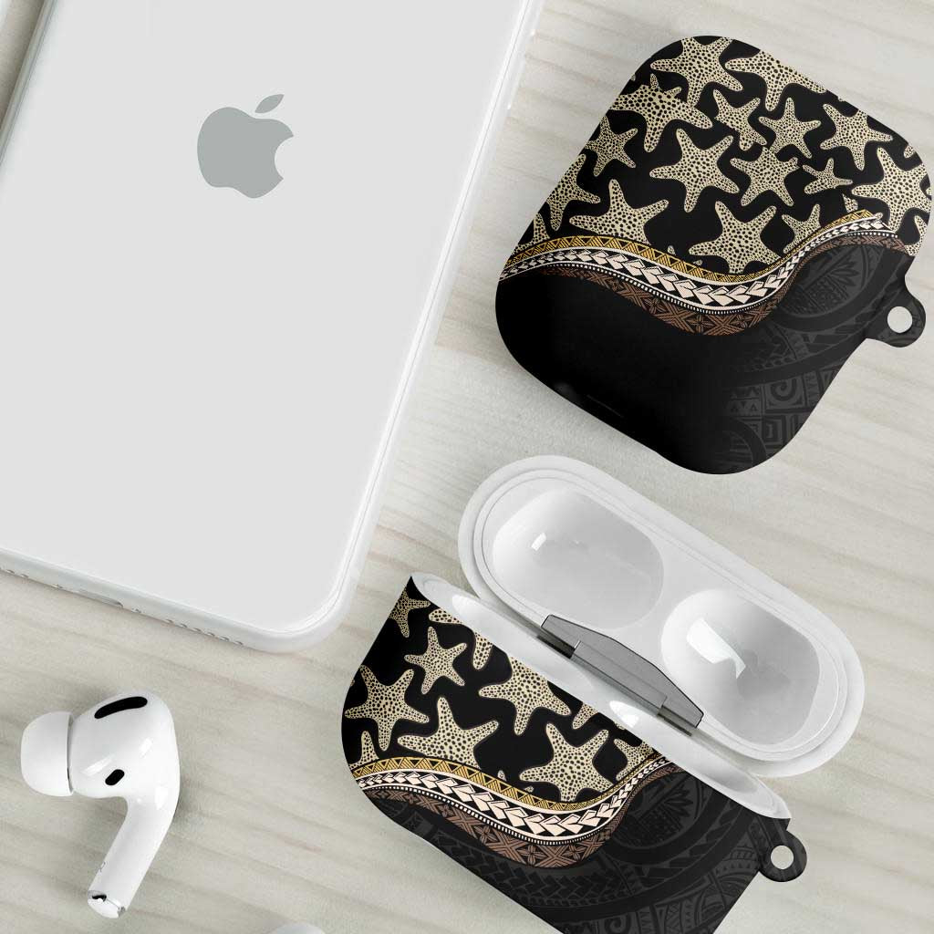 Beige Polynesian Starfish Unique Pattern AirPods Case