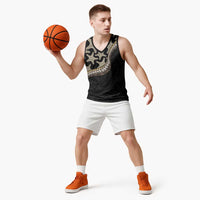 Beige Polynesian Starfish Unique Pattern Basketball Jersey LT01 - Polynesian Pride