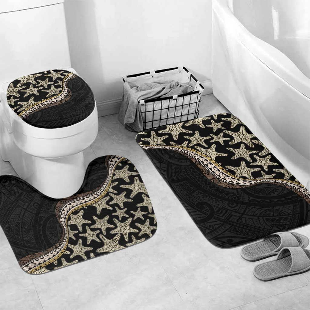 Beige Polynesian Starfish Unique Pattern Bathroom Set LT01 Mat Set Only (3 pcs) One Size Beige - Polynesian Pride